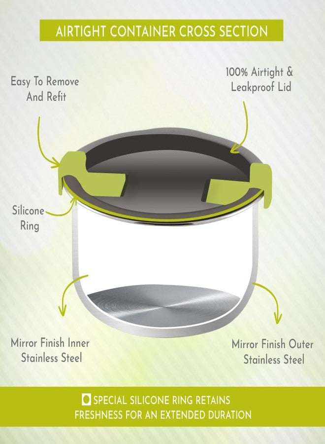 Magnus Olive 3 Lunch Box Set: Leak-Proof Stainless Steel Containers with Thermal Bag - Lunch Box for Kids and Lunch Boxes for Office Men - Airtight & Insulated Food Tiffin (950 ml) - Image 5